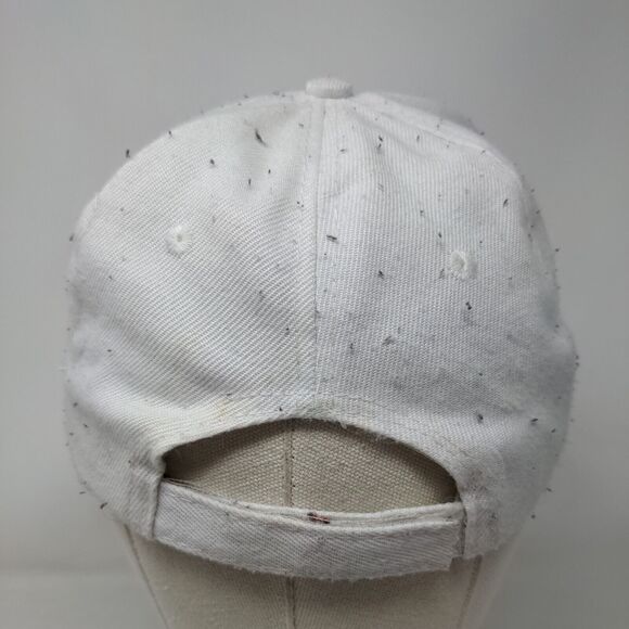 Florida Strapback Hat White One Size Adjustable Embroidered Vented Holes 6 Panel - Picture 7 of 9